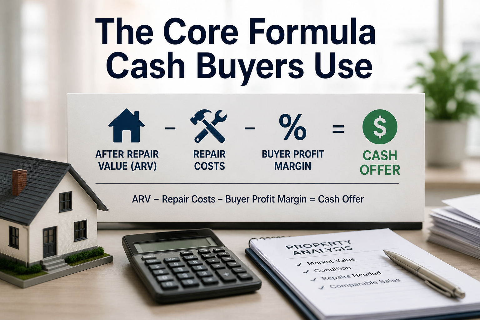 How Cash Buyers Calculate Offers on Your Home The Core Formula Cash Buyers Use