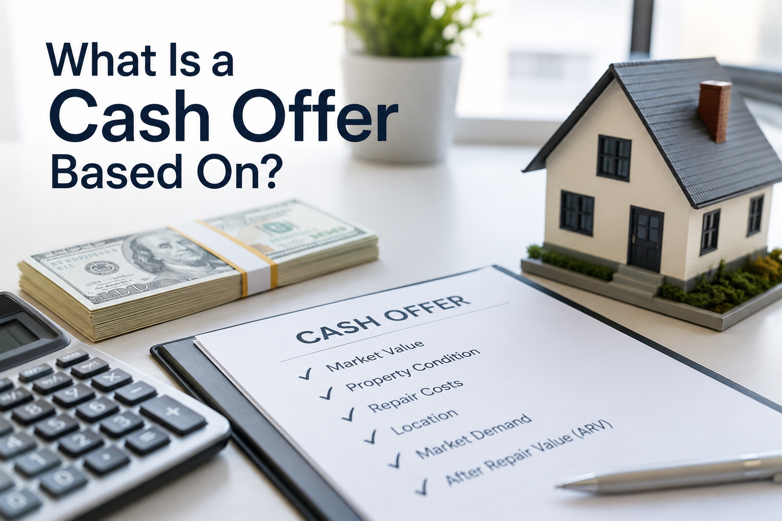 How Cash Buyers Calculate Offers on Your Home What Is a Cash Offer Based On?