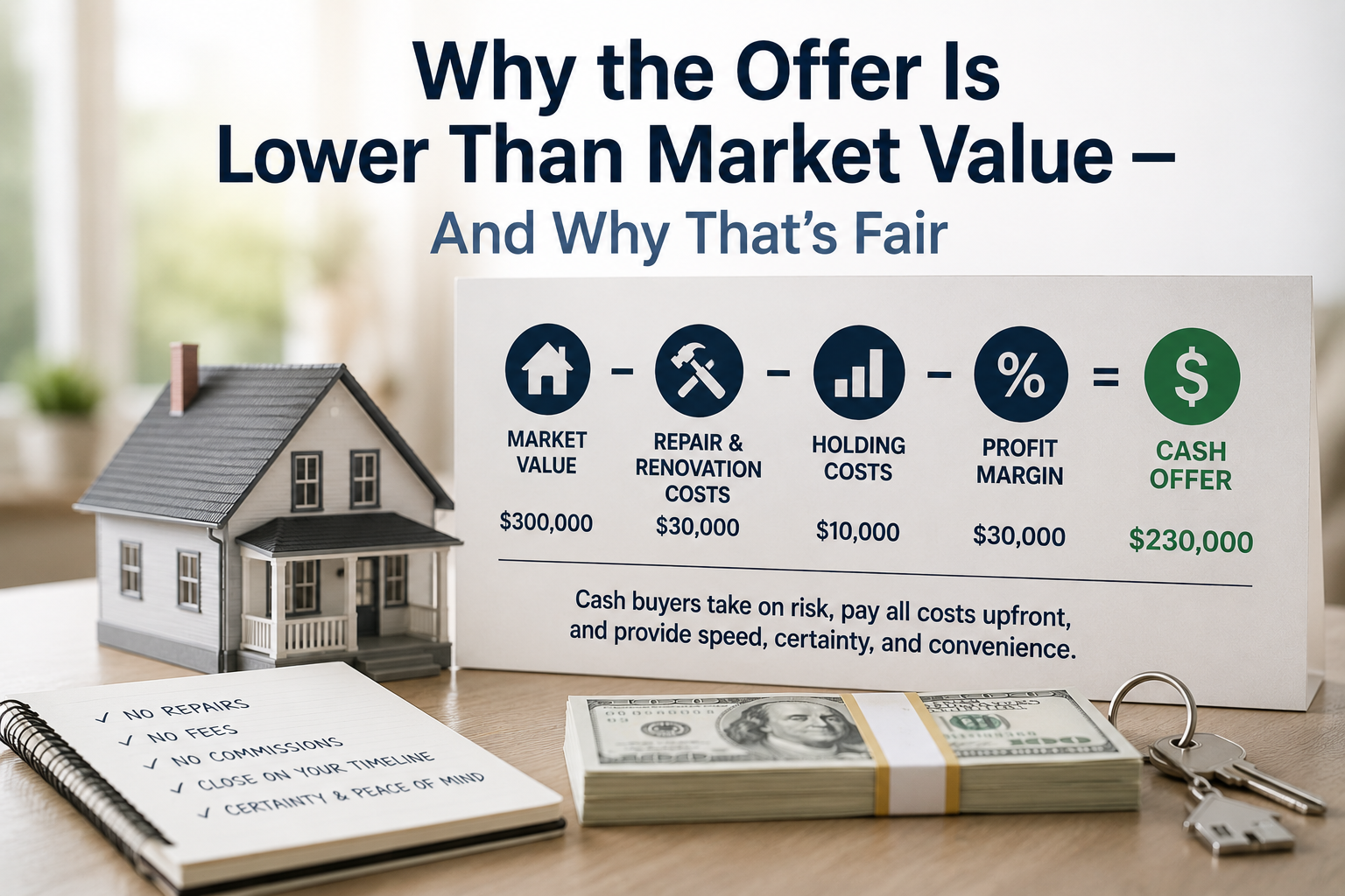 How Cash Buyers Calculate Offers on Your Home Why the Offer Is Lower Than Market Value — And Why That's Fair