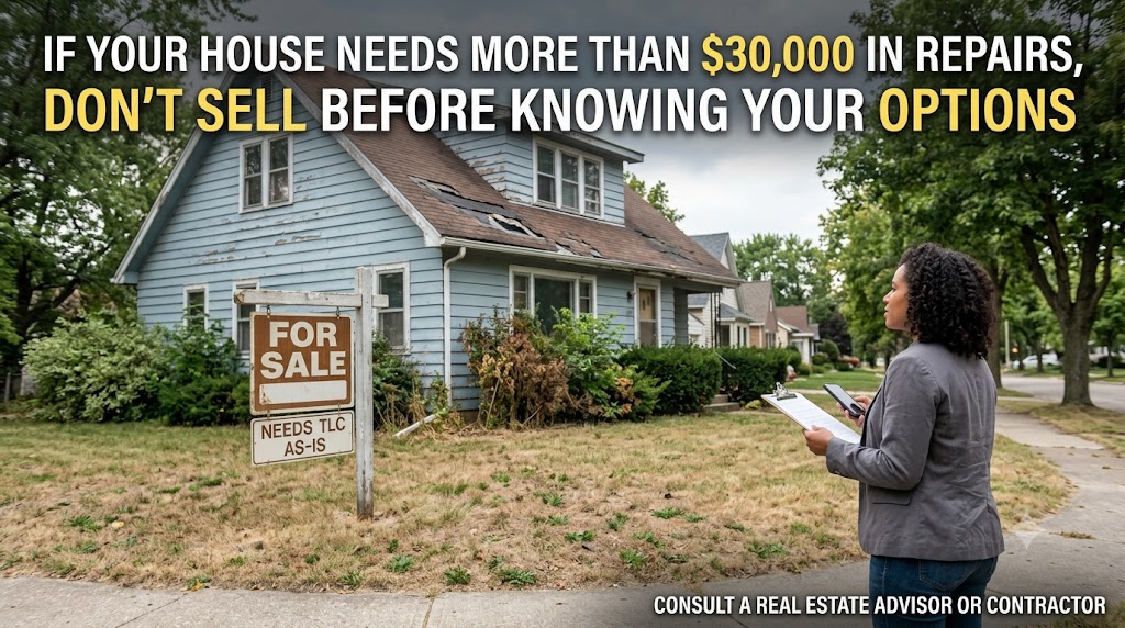 If Your House Needs More Than $30,000 in Repairs, Don't Sell Before Knowing Your Options